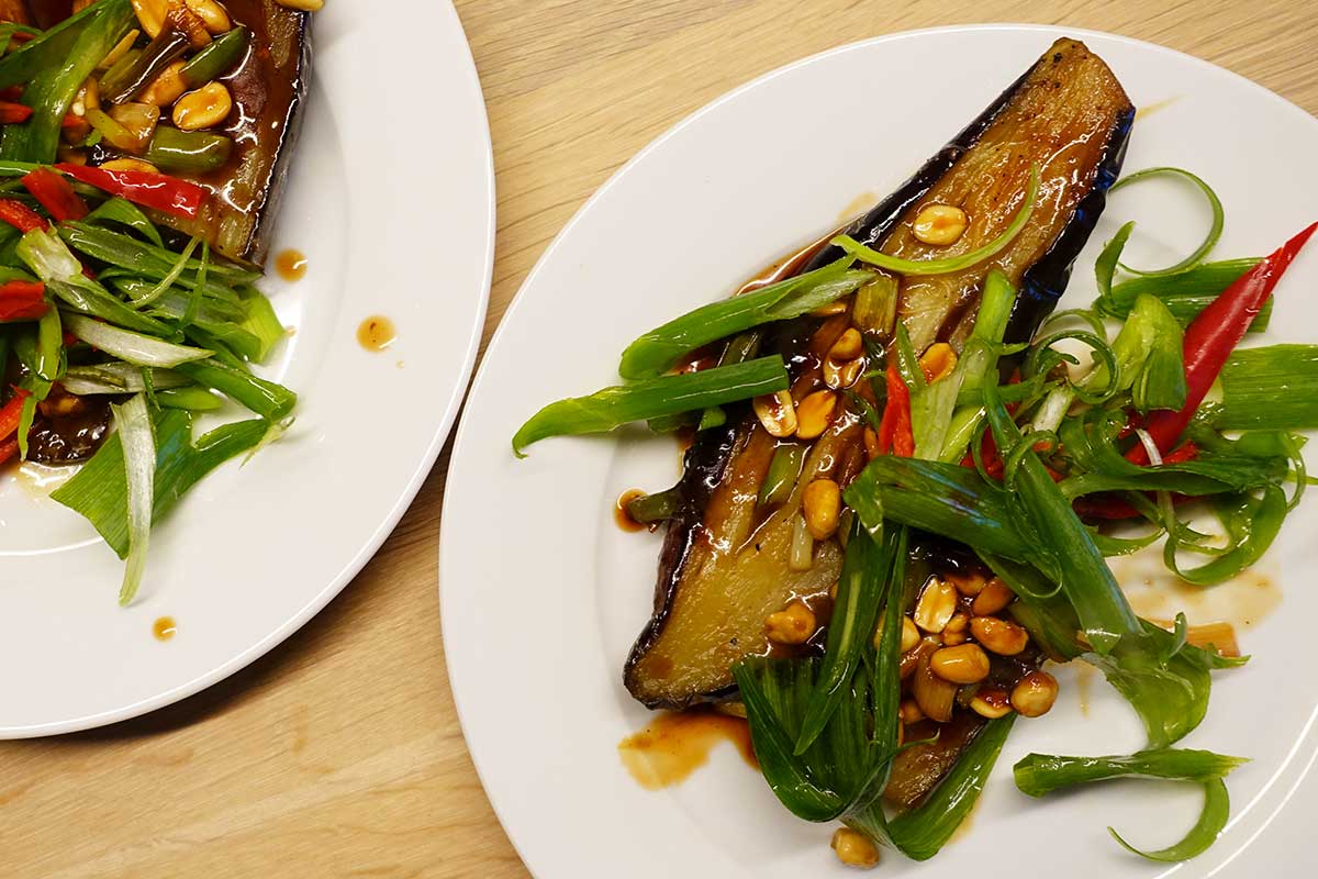 Jamie Oliver Sticky Aubergine • Cynthia