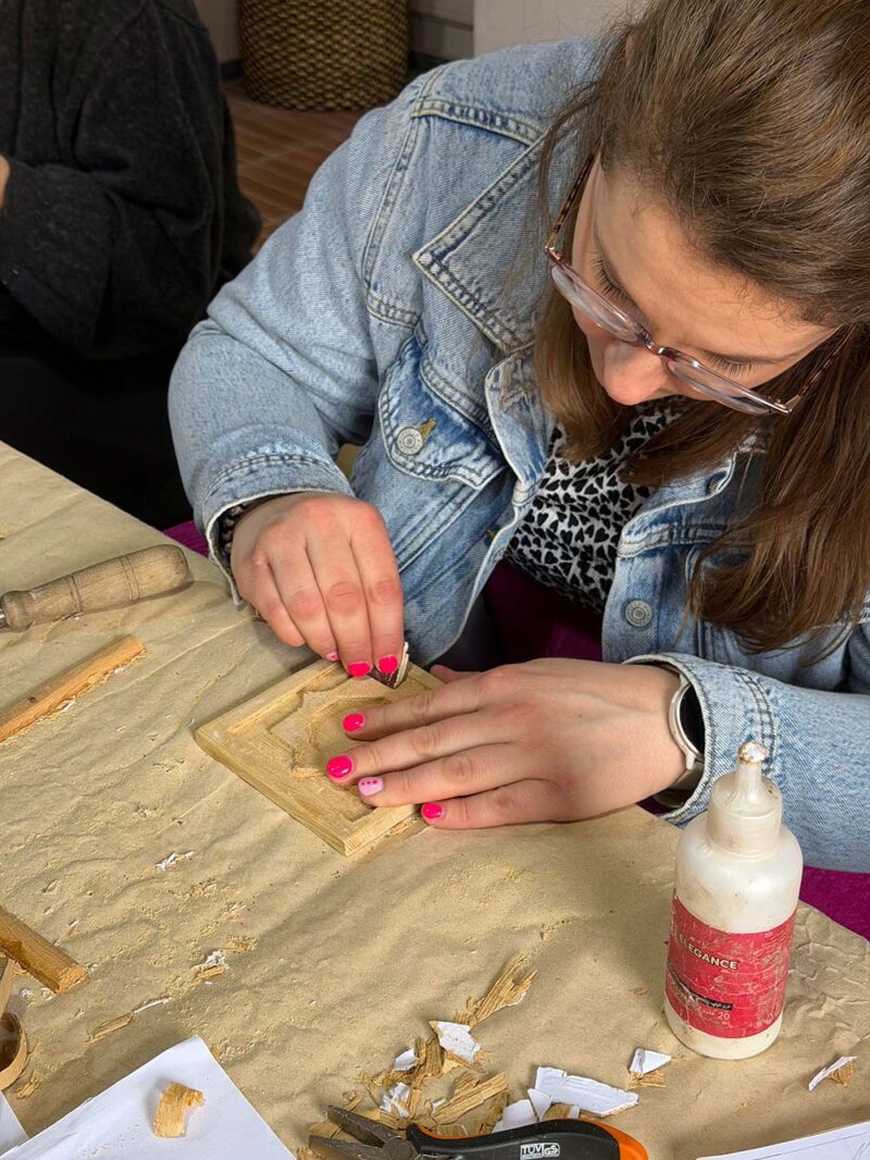 Creatieve workshop: wood carving